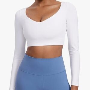 CRZ YOGA Butterluxe Double Lined Long Sleeve Yoga Shirt - Size XS - NWT